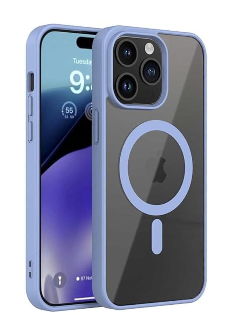 Digi Core حافظة iPhone 14 Pro، حافظة Mag-Safe مقاس 6.1 بوصة مضادة للأصفرار، حماية من السقوط العسكري، مقاومة للصدمات، حافظة مغناطيسية للهاتف 6.1 بوصة لهاتف iPhone 14 Pro، حافظة Magsafe باللون الأزرق السماوي