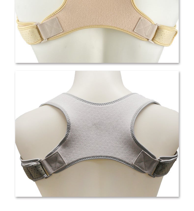 Posture Corrector for Men and Women, Adjustable and Breathable Posture Support, Provides Pain Relief for Neck Back and Shoulders Beige - Image 4