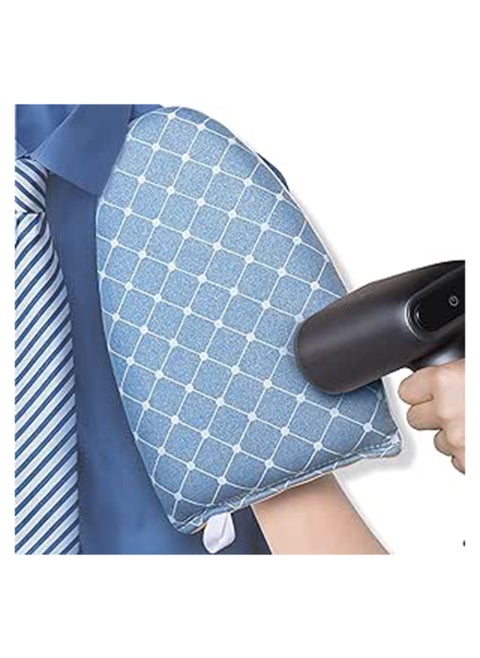 Garment Steamer Ironing Glove,Waterproof Anti Steam Mitt with Finger Loop,Complete Care Protective Garment Steaming Mitt,Heat Resistant Gloves for Clothes Steamers(Large)(Blue)