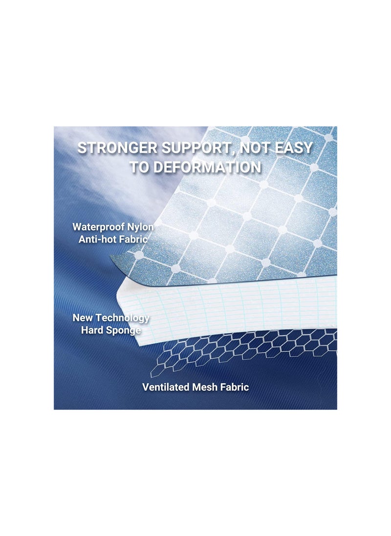Garment Steamer Ironing Glove,Waterproof Anti Steam Mitt with Finger Loop,Complete Care Protective Garment Steaming Mitt,Heat Resistant Gloves for Clothes Steamers(Large)(Blue)