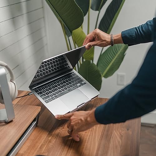 HumanCentric Laptop Riser for Desk in Maple Wood Top and Space Gray Aluminum Base Compatible with MacBook and Other Laptops Up to 16 Inches Ergonomic Computer Holder 25Degree Angle Tilt - Image 3