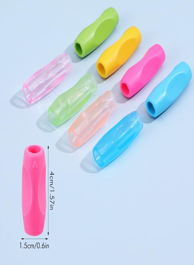 Wanmu 16 Pcs Silicone Pen Grips Set, Soft Ergonomic Pencil Grippers, Flexible Pure Color Ambidextrous Writing Aid for Adults Handwriting Drawing Stylus (1.6inch) - Image 2