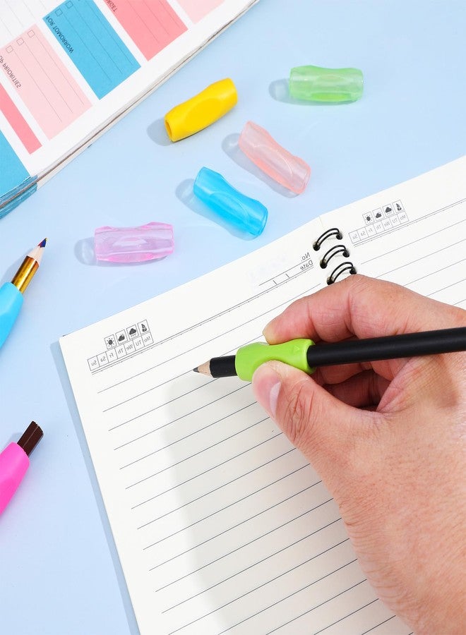 Wanmu 16 Pcs Silicone Pen Grips Set, Soft Ergonomic Pencil Grippers, Flexible Pure Color Ambidextrous Writing Aid for Adults Handwriting Drawing Stylus (1.6inch) - Image 3
