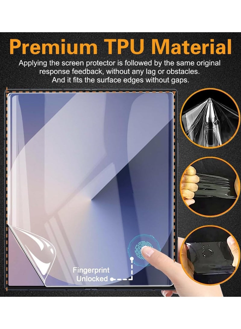 Raxoom [6 in 1] Galaxy Z Fold 7 Screen Protector Set â€“ 2 Inside Soft TPU Films, 2 Tempered Glass Front Protectors & 2 Camera Lens Guards â€“ Case Friendly, Anti-Scratch, No Crease, Bubble-Free Installation - Image 3