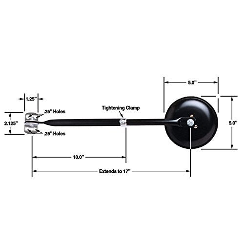 CIPA 49704, 5" Round CJ2A, CJ3A, CJ3B, CJ5, CJ6" , Black - Image 5