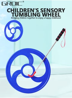 GROIC Iron-Hoop Rolling, Iron Ring Game,Stainless Steel Rolling Iron Ring,Adult Students Parent-Child Outdoor Fitness Equipment,Hand Pushing Wind fire Wheel, Chinese Traditional Sports Nostalgic Toys  - Image 2