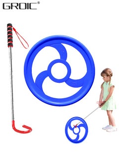 GROIC Iron-Hoop Rolling, Iron Ring Game,Stainless Steel Rolling Iron Ring,Adult Students Parent-Child Outdoor Fitness Equipment,Hand Pushing Wind fire Wheel, Chinese Traditional Sports Nostalgic Toys  - Image 1