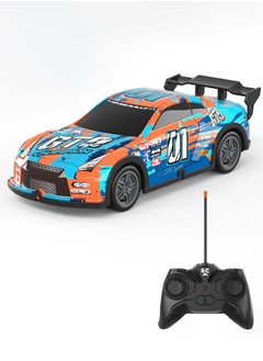 gearbox Luminous Remote Control Car, Light Up RC Car Toys, 2.4GHz 1:22 Scale 15KM/H Off-Road with Cool LED Lights Racing Rechargeable Toy Car for Christmas Birthday Kids Boys for 6-7 8-12 Year Old- Blue  - Image 1