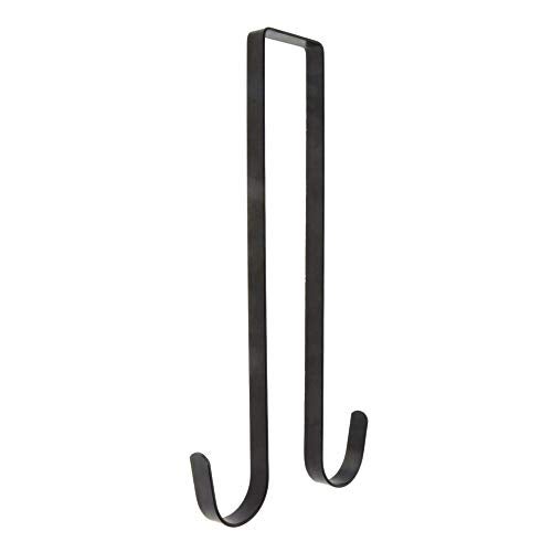 Norgail 12 Inch Double Sided Wreath Hanger - Over The Door Metal Hook for Christmas - Holds 2 Wreaths - Premium Sturdy Black Metal - Image 4