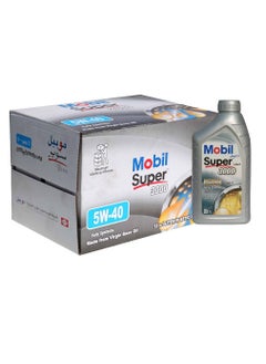 Mobil Mobil Super 3000 5W-40 Fully Synthetic Motor Oil | Superior Performance & Advanced Engine Protection / (6 x 1L Packs) & (12L Carton)  - Image 1