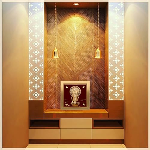 KUNDAN 24k Gold Foiled Artwork Vishnu Ji Frame (S1) 15 * 15 cm - Image 4