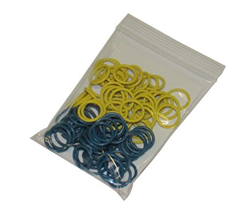 Captain O-Ring (100 Pack) Soft Stitch Ring Markers, Blue & Yellow (Medium Size for Needle Sizes 9-15, Includes 2 Colors, for Knitting/Crochet/etc) - Image 3