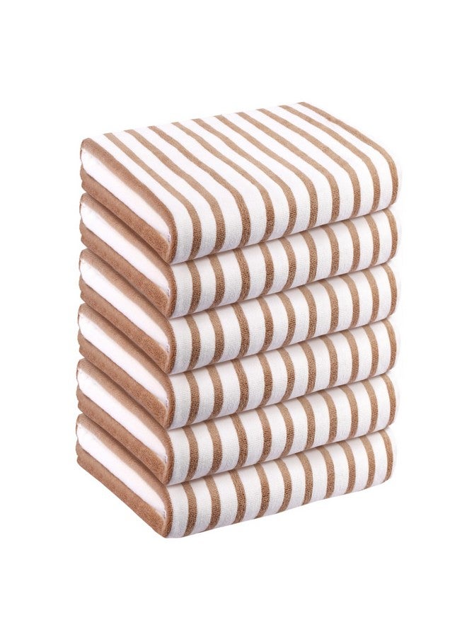 JML Microfiber Beach Towels, Large Bath Towel Set 6 Pack, 27" x 55" - Cabana Stripe - Quick Dry No linting, No Fading Microfiber Towels for Hair Wrap, Pool, Sport, Yoga, Camping, Swimming, Coffee - Image 2