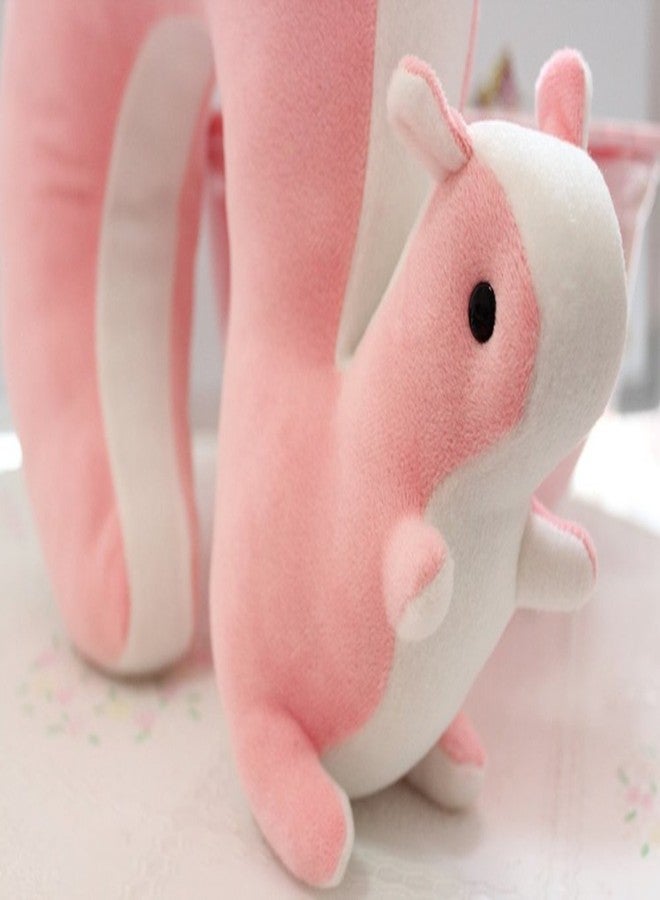 RemeeHi Neck Pillow Cute Plush Squirrel Cushion Funny Nap Pillow for Traveling Rosy Red - Image 4