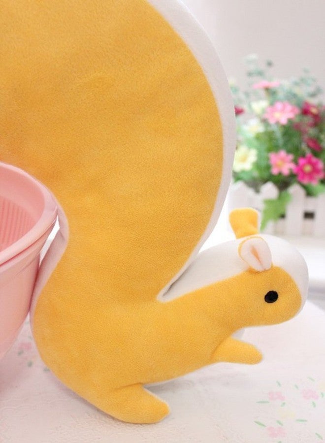 RemeeHi Neck Pillow Cute Plush Squirrel Cushion Funny Nap Pillow for Traveling Rosy Red - Image 2