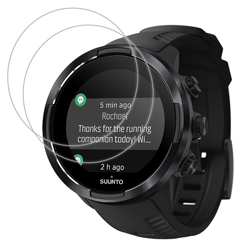 UPONEW For Watch SUUNTO 9 Tempered Glass Screen Protector - [2 PACK] Full Coverage HD Clear Anti-Bubble Anti-Scratch for Clear Film Tempered Glass Screen Protector for Watch SUUNTO 9 - Image 1