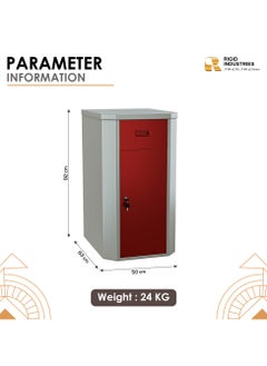 RIGID Steel Key Lock Cabinet with Single Drawer  92x50x63cm  - Image 2