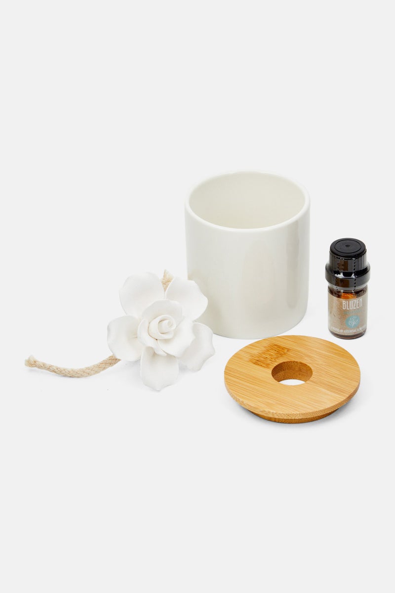 BluZen Succulents Diffuser With Eucalyptus Oil 5ml , Green  - Image 3