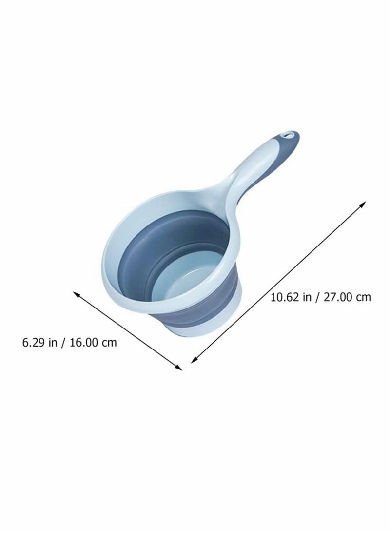 Excefore ملعقة مياه بلاستيكية قابلة للطي 2 قطعة ملحقات أدوات المطبخ لكوب سكب المياه لحمام غسل الشعر مع حلقة للتعليق - Image 4