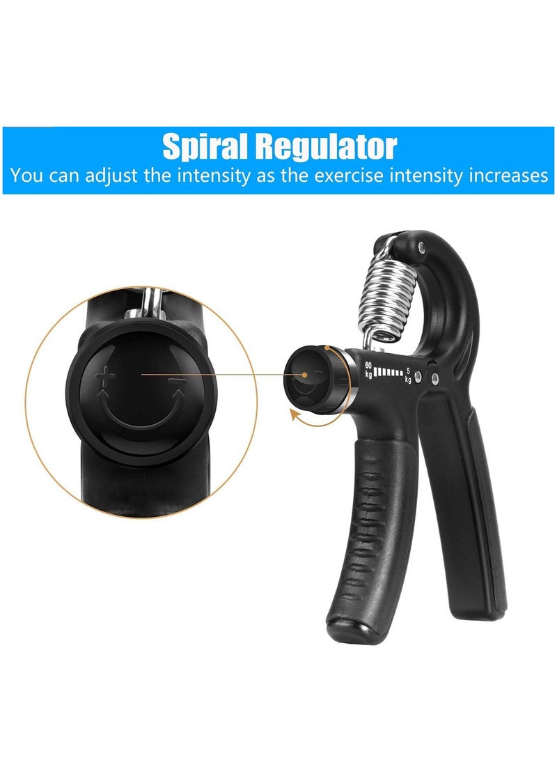 JoyousSto 6 PCS Grip Timer Set, Finger Trainer, Hand Grip Set, Stress Ball and Forearm Exercise Ring for Muscle Building and Injury Recovery - Image 4