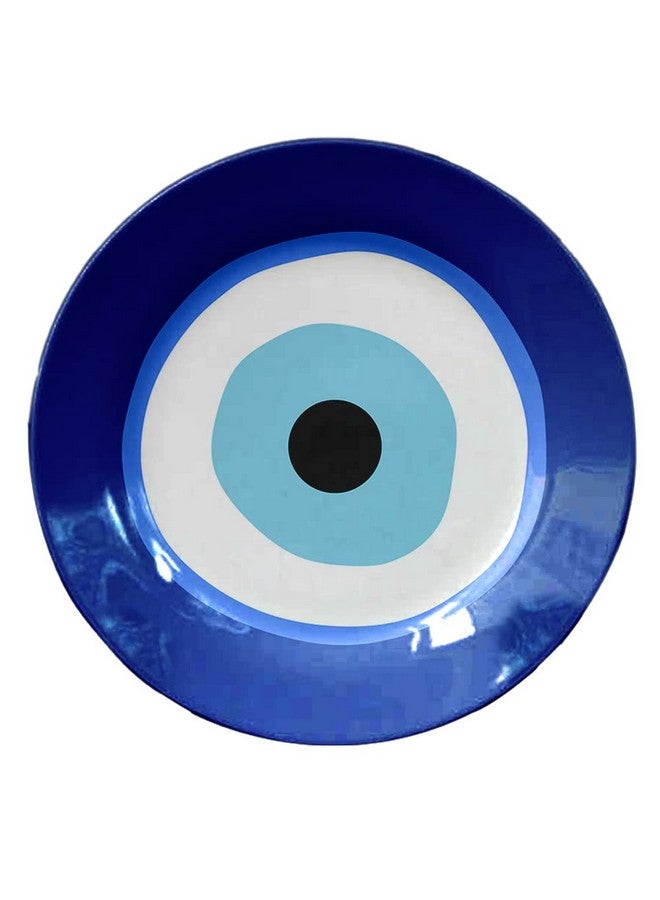 JIKRAA® Evil Eye Protection Good Luck Positivity Prosperity Ceramic Wall Plates With Stand | Wall Hanging Decor (8 Inch) - Image 3