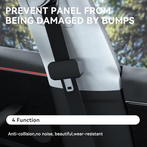 YONZEE 5-Pack Silicone Seat Belt Buckle Covers – Anti-Scratch, Noise Reduction & Buckle Protection – Universal Fit for Cars, SUVs, Trucks (Black) - Image 5
