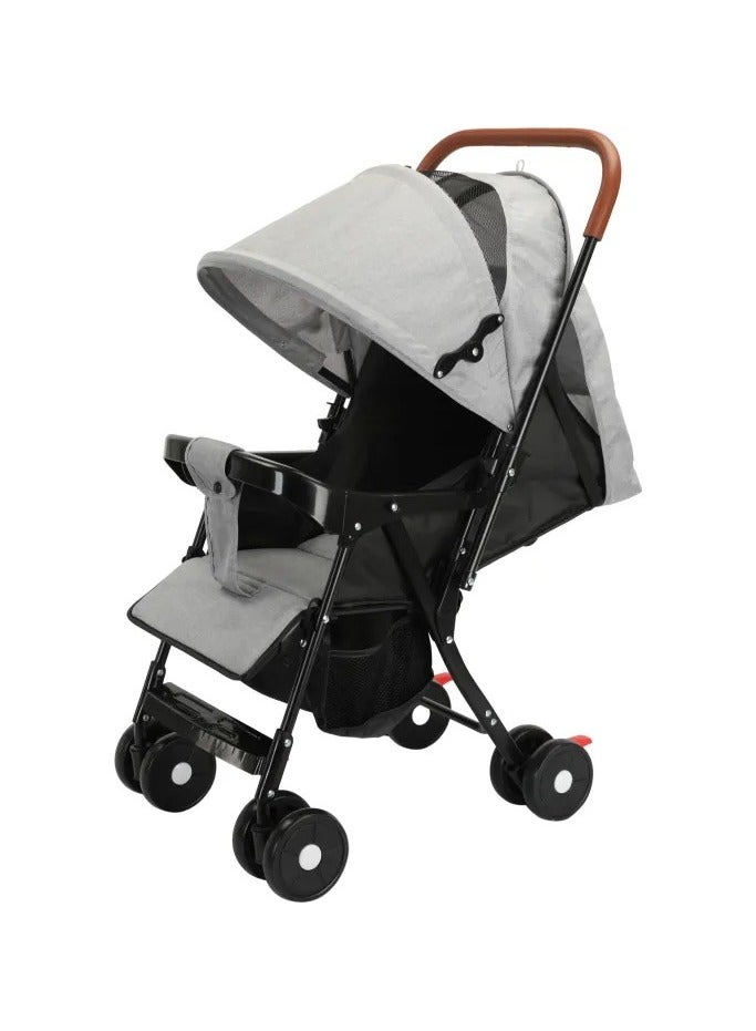 عربة أطفال، عربة سفر خفيفة الوزن وصغيرة الحجم، قابلة للطي والطي، مناسبة للطائرات، مقعد شبه مسطح، مناسبة للأطفال حديثي الولادة وحتى الأطفال الصغار - Image 1