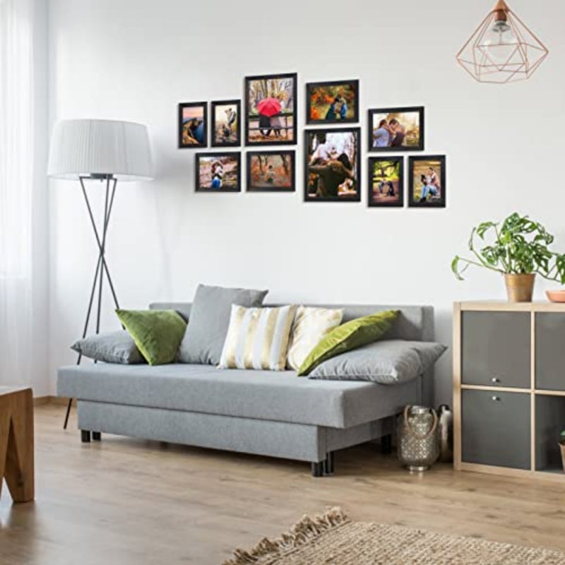 10 Pcs Multi Picture Photo Frames Set for Multiple Size Photograph, Two 8x10, Four 4x6, Four 5x7, Black - Image 5