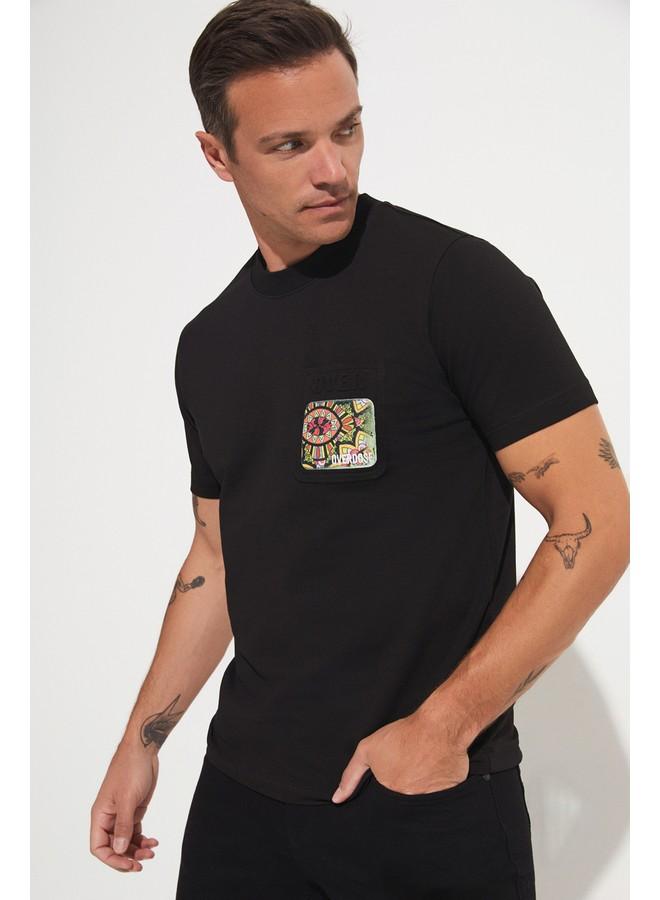 جون تيشيرت رجالي مطبوع أسود - Image 4