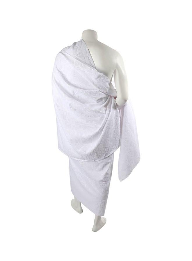 Hajj and Umrah Travel Outfit Set for Men and Women – Lightweight Breathable Ihram Clothing Includes Two-Piece Unstitched Garment with Matching Cap and Belt - Image 2