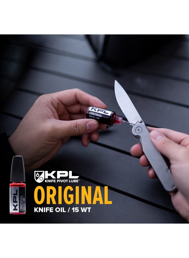 KNIFE PIVOT LUBE Original Knife Oil for Blades, Synthetic Pocket Knife Lubricant, Knife Honing Oil for Cleaning Knives, Premium Knife Oil Lubricant for Blade Care, Precision Knife Oiler Bottle (10ml) - Image 4