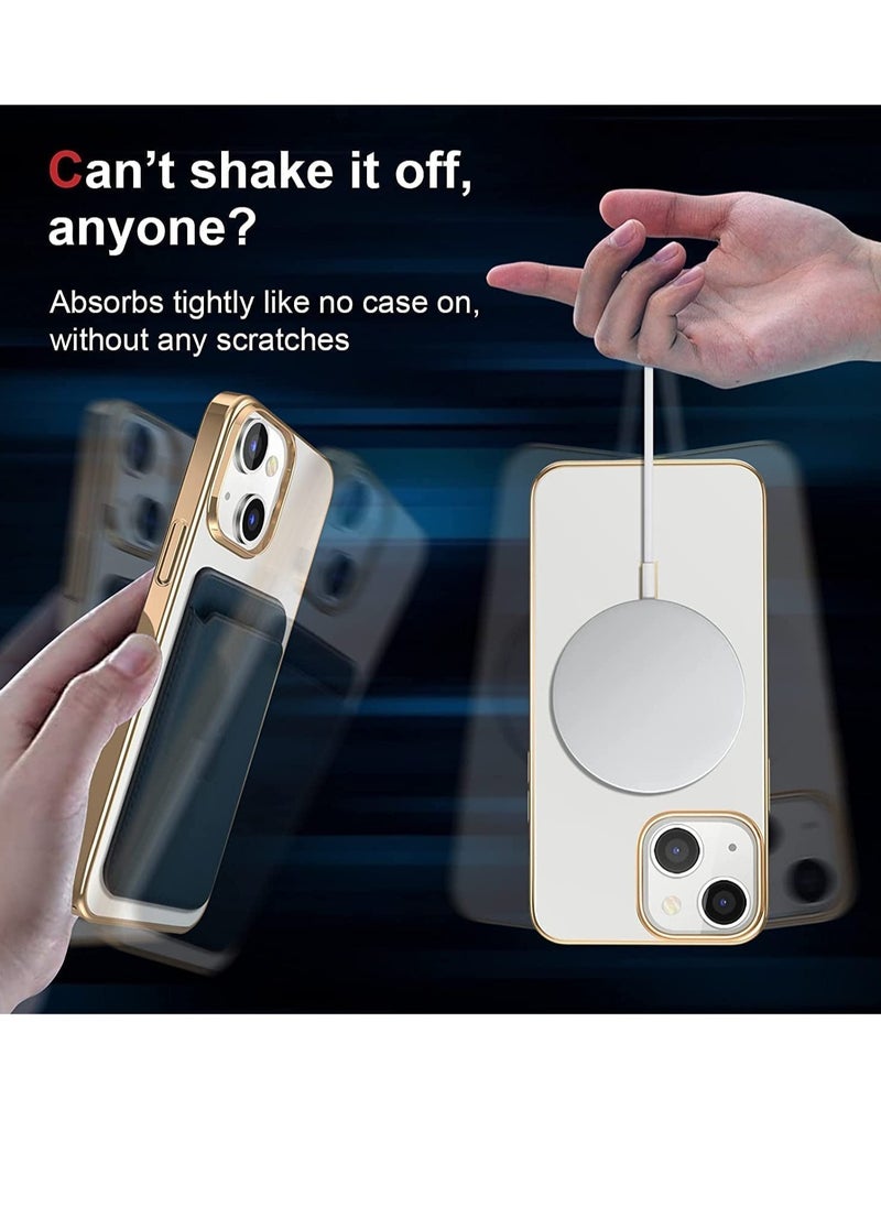Built-in Magnet Clear Case for iPhone 14 Pro Max, Compatible with Mag-safe Accessories, Slim Thin PC Durable Case Support Wireless Char-ging