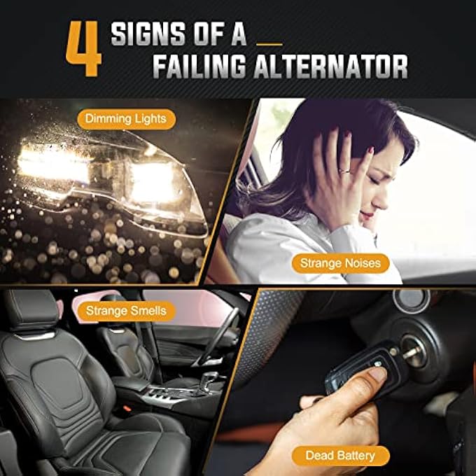 ILONPA Alternator Replacement Compatible with Chevrolet Cavalier 2002-2005, Pontiac Sunfire, Grand Am 2002-2005 2.2L, Saturn ion VUE 2002-2007, Malibu 2004-2005, Oldsmobile Alero 02-04 Replace AVA0001 - Image 5