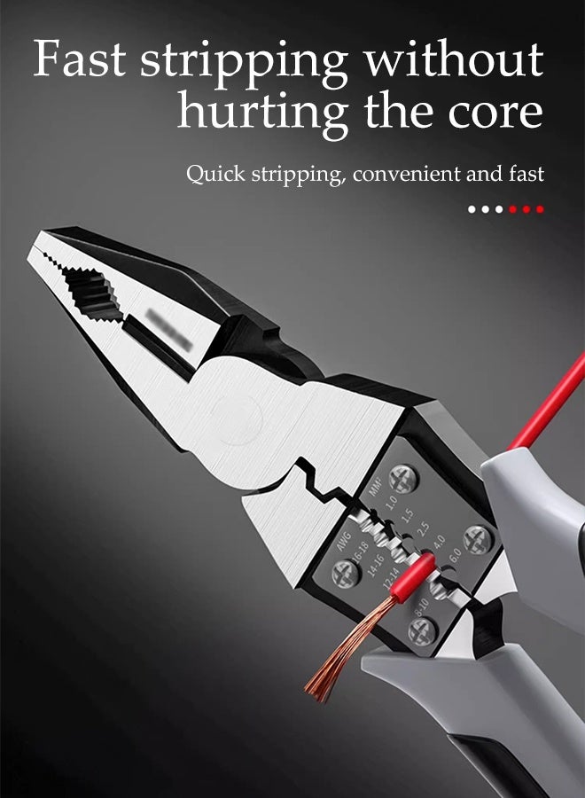 DUNISO Multi-Function 3Pcs Pliers Set, Including 6 Inch Cutting Pliers, 6 Inch Combination Pliers and 6 Inch Diagonal Nose Pliers,Professional Hand Tool for Cutting, Crimping Stripping, Gripping and Coiling - Image 3