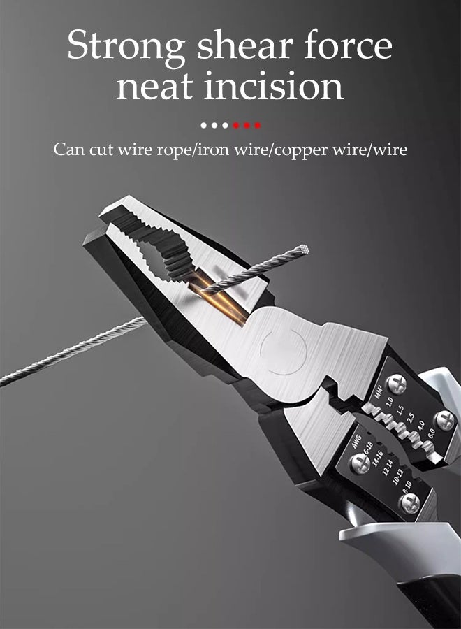 DUNISO Multi-Function 3Pcs Pliers Set, Including 6 Inch Cutting Pliers, 6 Inch Combination Pliers and 6 Inch Diagonal Nose Pliers,Professional Hand Tool for Cutting, Crimping Stripping, Gripping and Coiling - Image 2