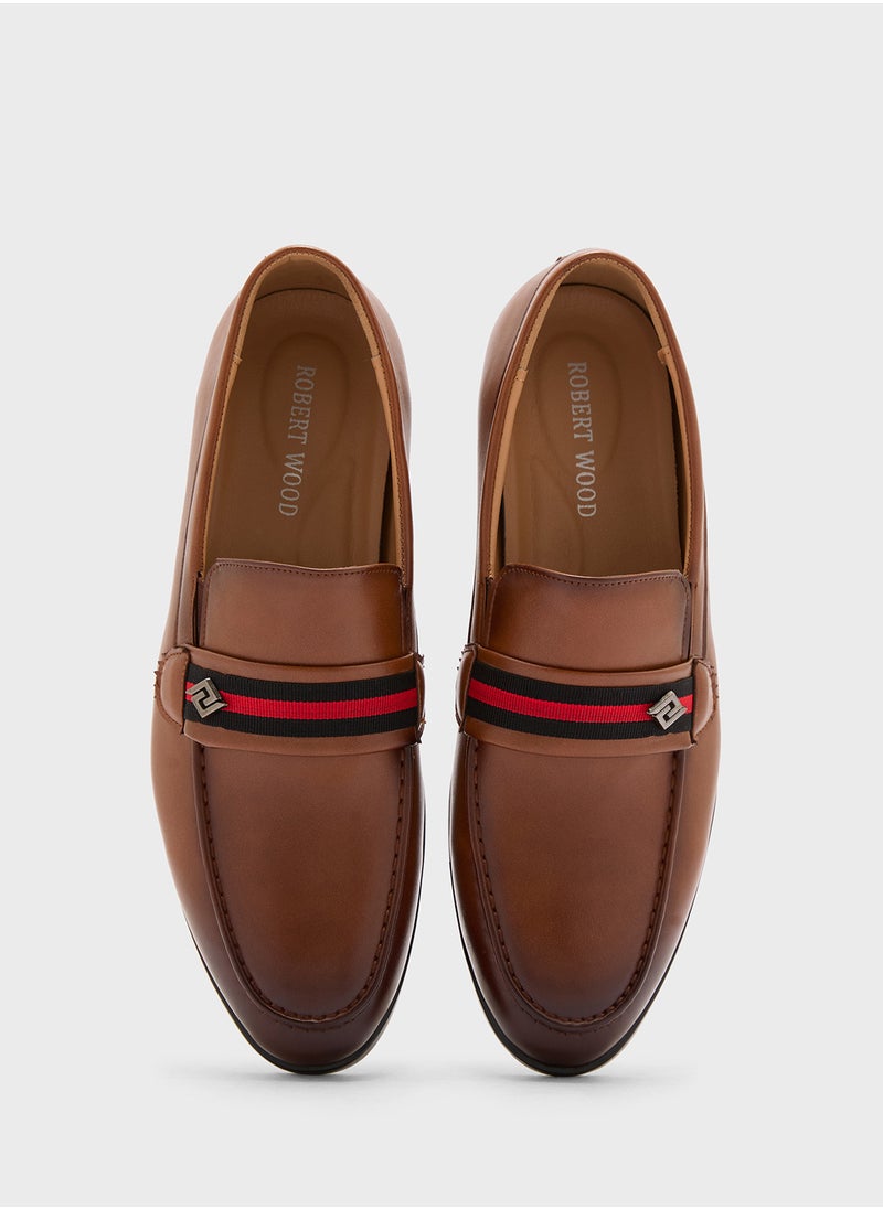 Robert Wood Webbing Detail Formal Slip Ons  - Image 4