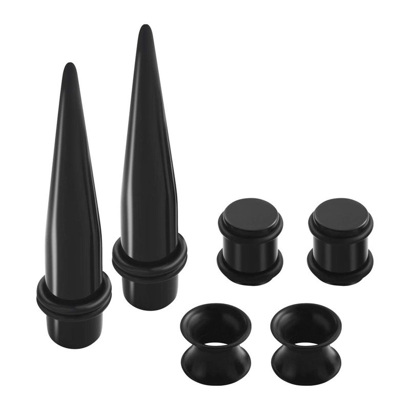 JDXN Ear Stretching Kit 14G to 00G - 50 Pieces Acrylic Tapers Silicone Tunnels Plugs Gauges Expander Set for Ear Piercing Jewelry Men Women - Image 3