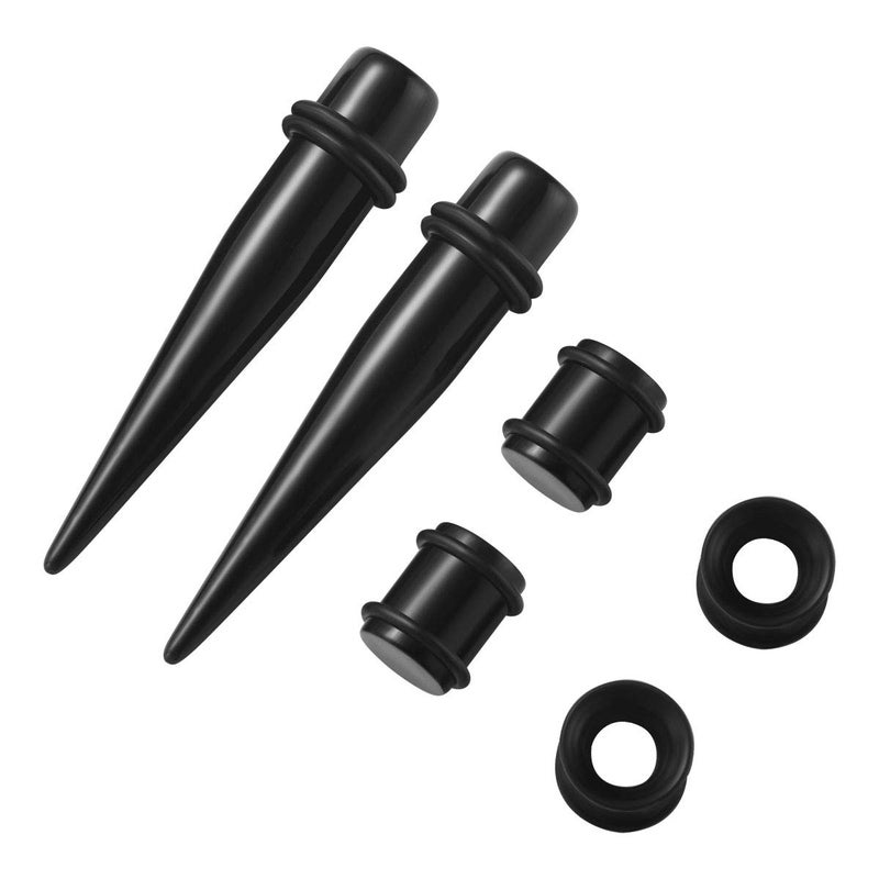 JDXN Ear Stretching Kit 14G to 00G - 50 Pieces Acrylic Tapers Silicone Tunnels Plugs Gauges Expander Set for Ear Piercing Jewelry Men Women - Image 4