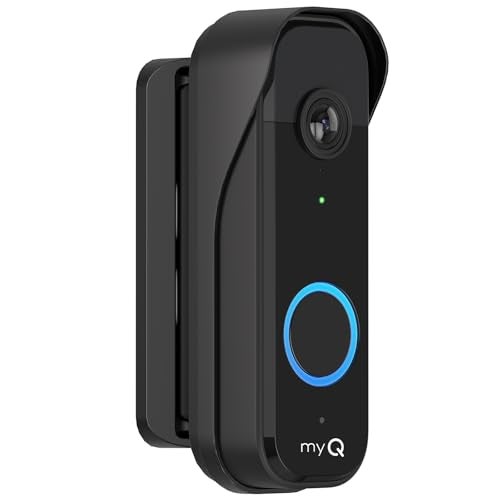 Aaeytby Doorbell Mount for myQ Video Doorbell Camera, Adjustable Left/Right Viewing Angle(40 to 140), Weatherproof Mounting Bracket, Anti-Blocks Motion Sensor, Compatible with Homes, Apartments, Dorms-Black - Image 1