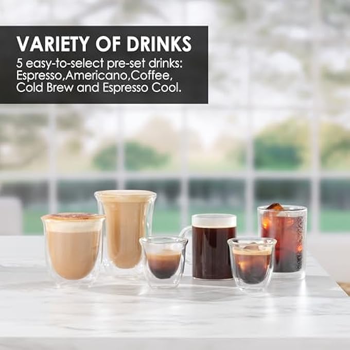 ديلونجي آلة تحضير القهوة الباردة La Specialista Opera شبه آلية لتحضير قهوة الإسبريسو مع مطحنة مدمجة، ضغط ذكي، استخلاص بارد، ضغط 15 بار، 15 إعدادًا قابلًا للتعديل Ec9555M - Image 5