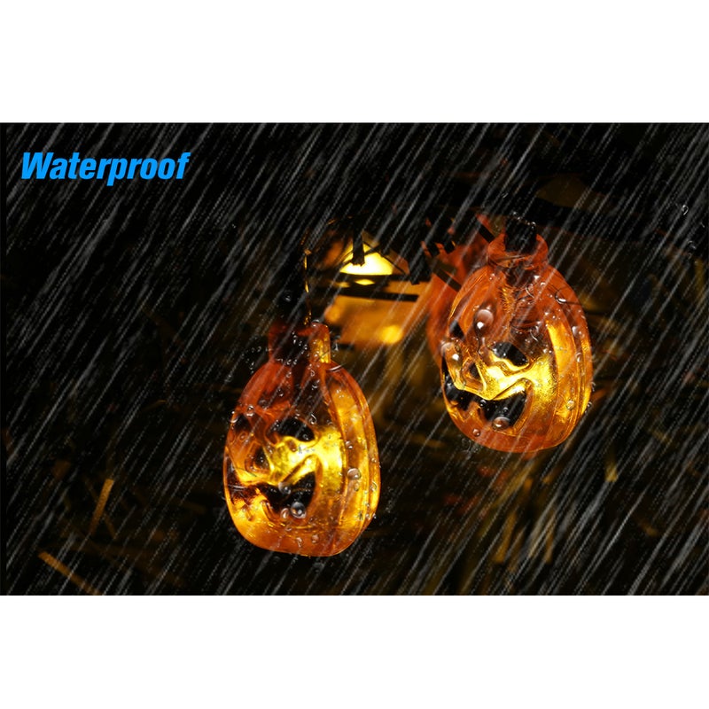 Halloween Pumpkin String Lights Solar 40LED 26FT LED String Lamps Holiday Party Decoration Lights for Courtyards Shop Windows Stores Trees - Image 5