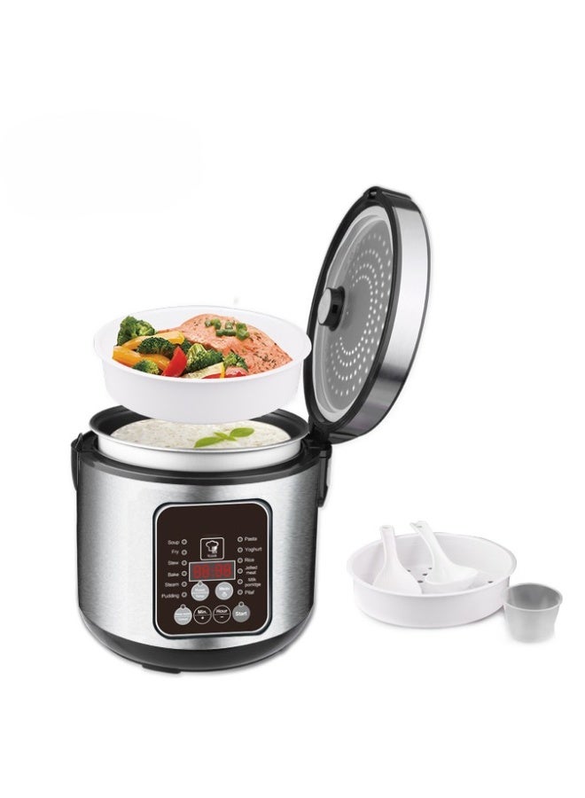 DSP 5L Multi-Function Rice Cooker – 700W – Digital Display – 12 Cooking Programs – 24H Timer – Stainless Steel Body – Non-Stick Inner Pot – Easy & Fast Cooking - Image 1