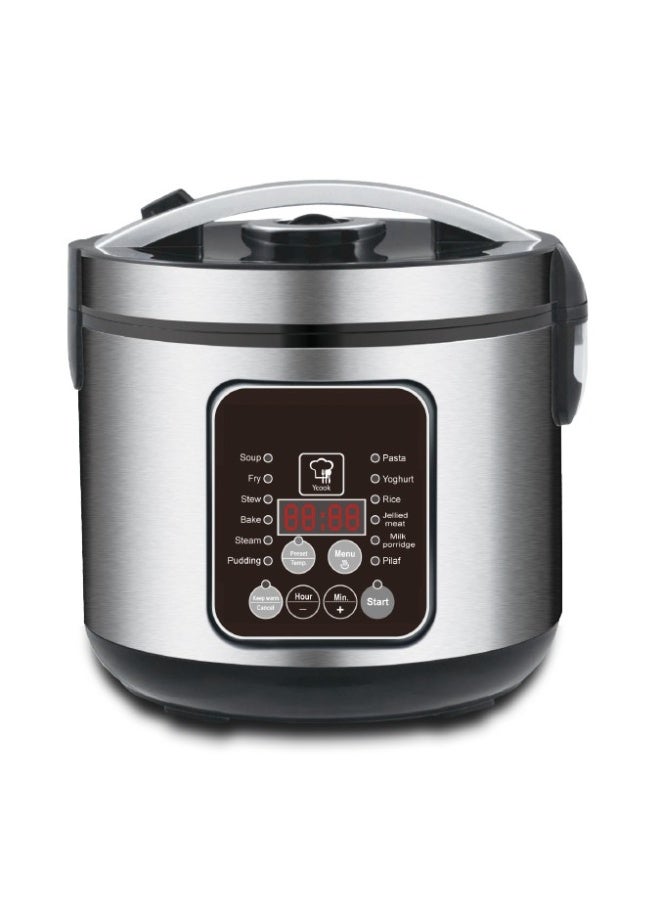 DSP 5L Multi-Function Rice Cooker – 700W – Digital Display – 12 Cooking Programs – 24H Timer – Stainless Steel Body – Non-Stick Inner Pot – Easy & Fast Cooking - Image 3