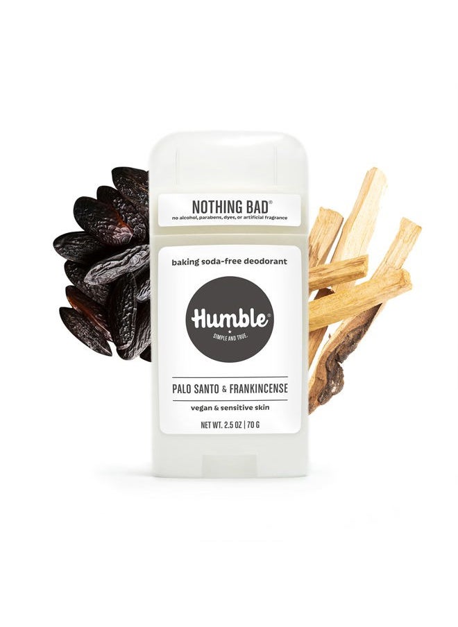 HUMBLE SIMPLE AND TRUE. - HUMBLE BRANDS Aluminum-Free Deodorant, Vegan and Cruelty- free, Formulated for Sensitive Skin, Palo Santo and Frankincense, 2.5 Ounce (Pack of 1) - Image 1