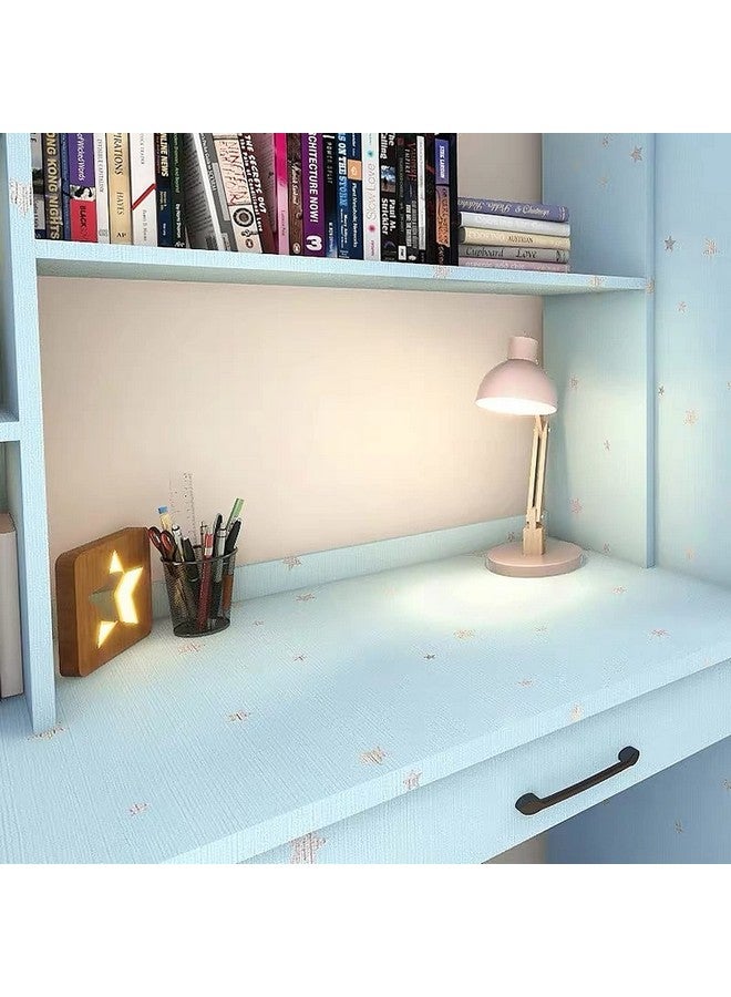 wolpin Wall Stickers Wallpaper Living Room Hall (45 x 300 cm) Self Adhesive Blue Textured Stars Modern Pattern, Kids Room Decoration, Blue - Image 3