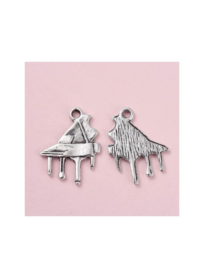klarako 48pcs Alloy Musical Instrument Pendant Charms Antique Silver Charms DIY Craft Jewelry Making Accessories for Necklace Bracelet Earrings Keychain  - Image 4