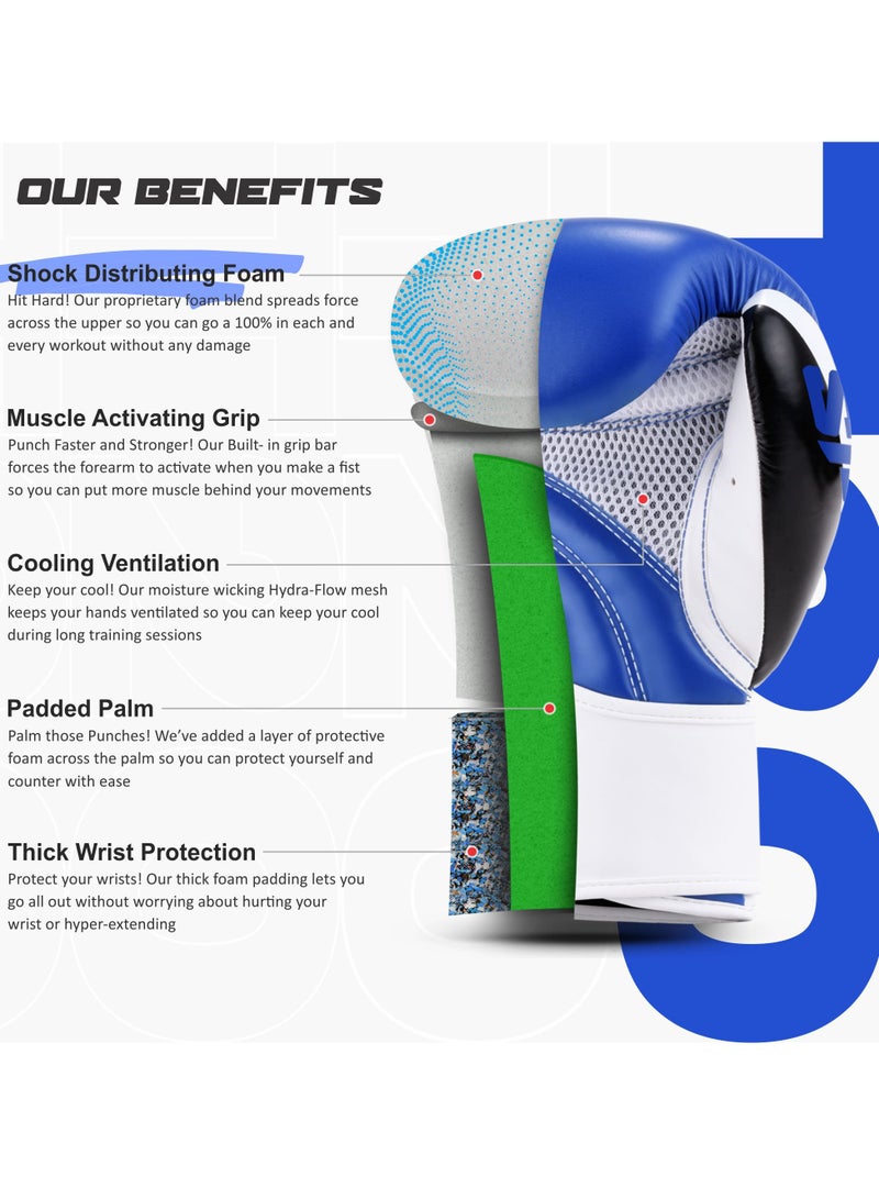 ستاربرو قفازات الملاكمة Starpro T20 - 8oz 10oz 12oz 14oz 16oz - قفازات جلدية نباتية للتدريب مع بطانة مقاومة للماء - شبكة مسامية - حماية اليد - Image 4