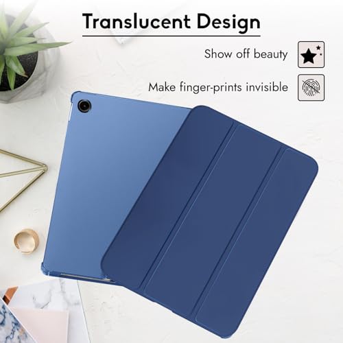 Robustrion Cover for Samsung Galaxy Tab A11 8.7 inch/Tab A9 8.7" Cover Case, Flip Stand Cover Case for Samsung Galaxy Tab A9 / A11 Tablet Cover with Transparent Back - Navy - Image 5