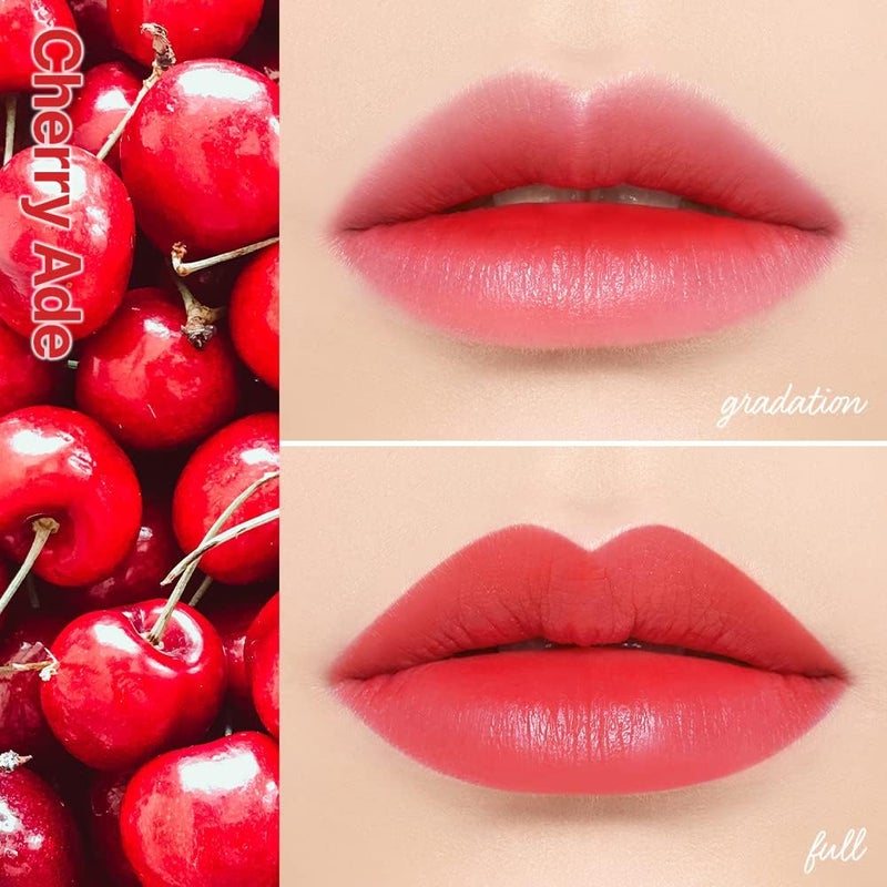 Dear Darling Water Tint Cherry Ade 2 Set (21AD) | Vivid Color Lip Stain with Moisturizing Weightless & Non-sticky Finish Lip Stain | Smudge-proof & Lightweight Lip Tint | K-beauty - Image 2