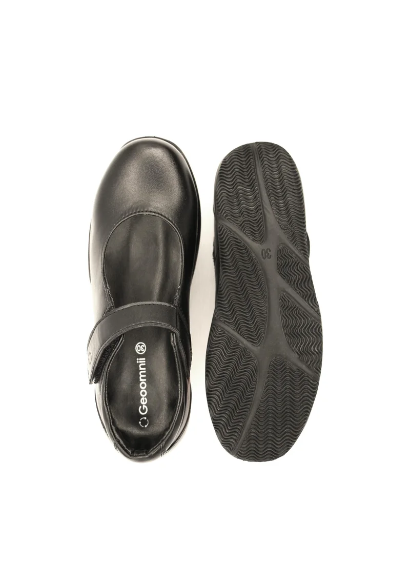 Geoomnii Girls School Shoes – Comfortable Black Formal Uniform Footwear for Daily Wear | Non-Slip Sole, Durable Stitching, Cushioned Insole | Back to School Essentials